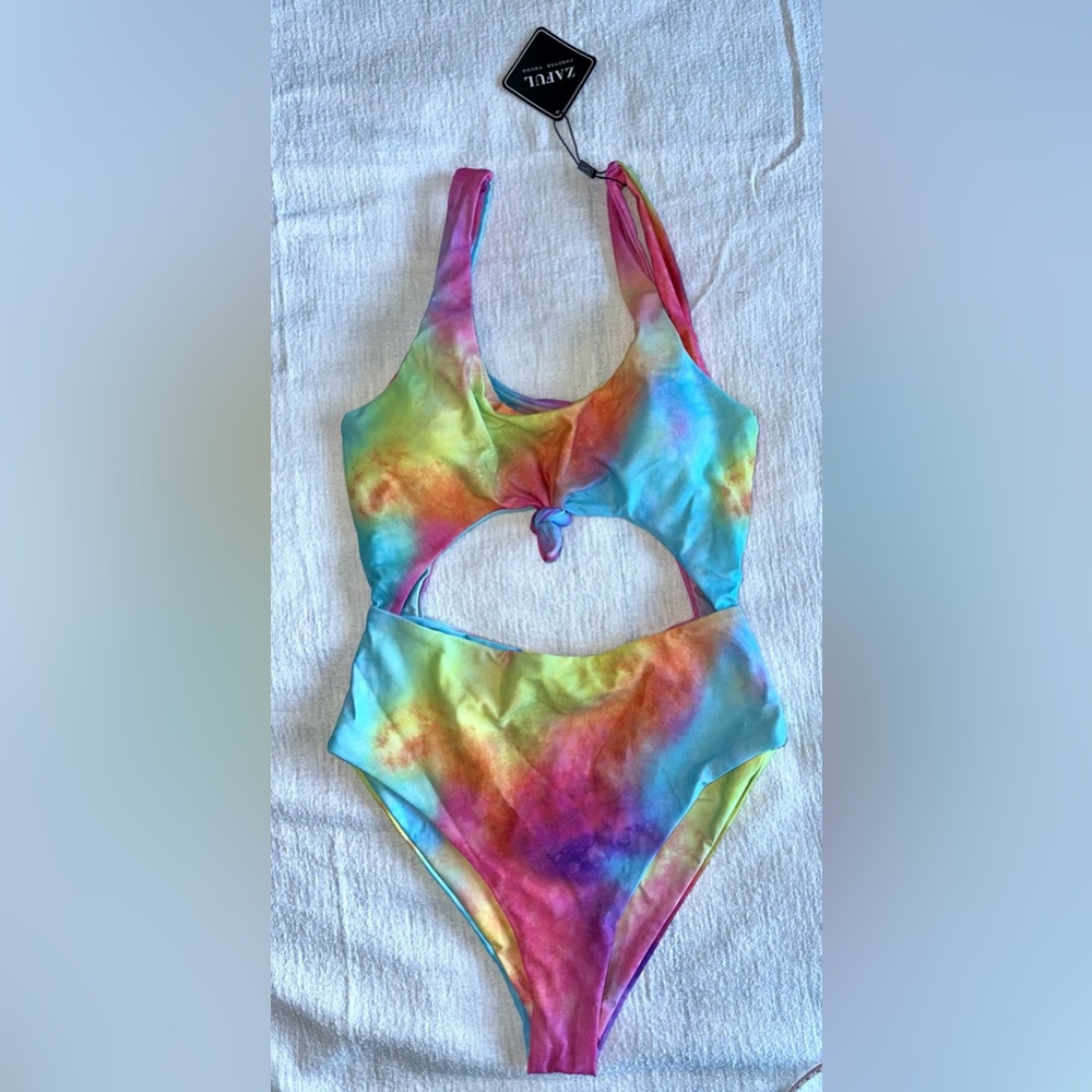 ZAFUL Knotted Tie Dye Monokini Swimsuit size 6 / Medium